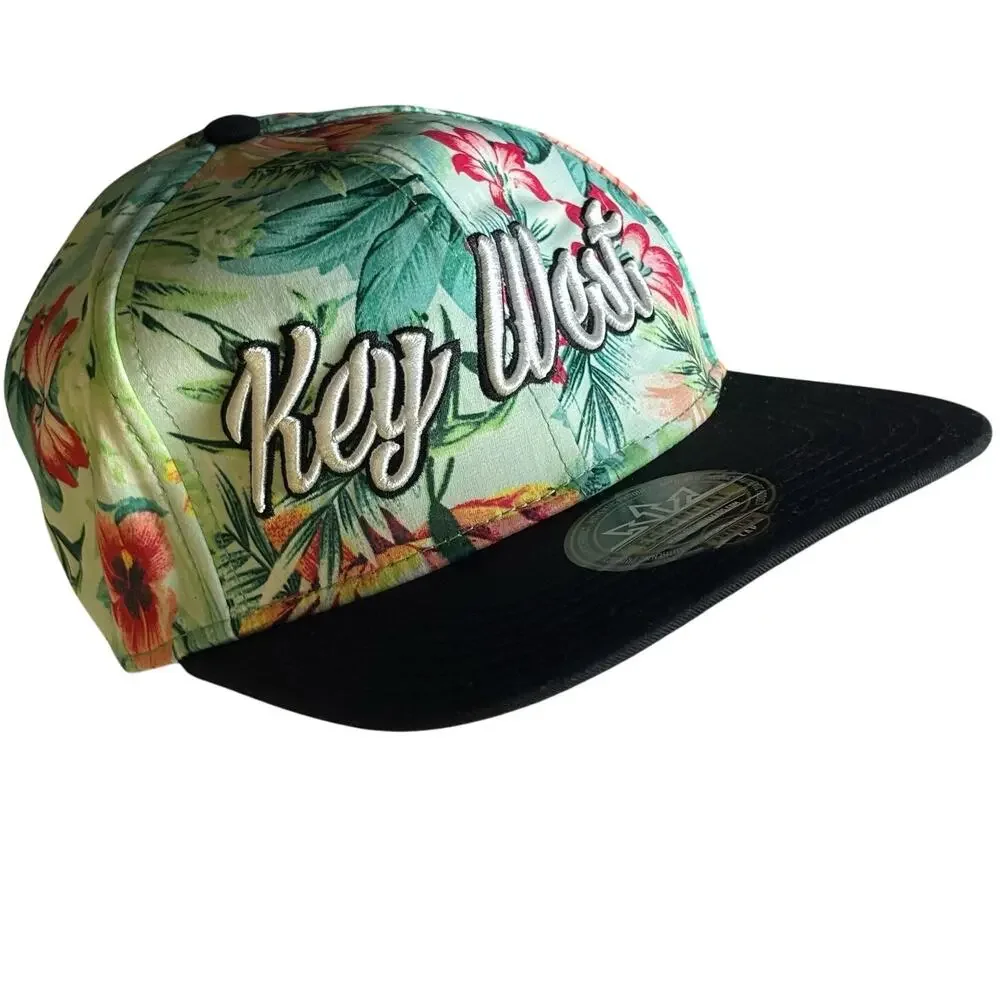 Turquoise Floral Men's Hat